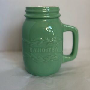 David’s Tea Sea Green Mason Jar Style Ceramic Mug